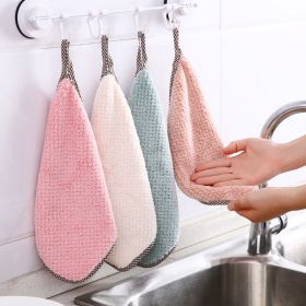 4pcs Thickened Dish Towel; Hanging Hand Towels; Kitchen Rag With Hanging Loop; Bathroom Hand Towels - 4pcs