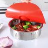 1pc 10.3in/25.8cm Large Silicone Fresh Keeping Lid; Heat Resistant Strong Sealing Microwave Cover; Kitchen Accessories - Red