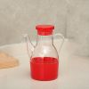 1pc Household Soy Sauce Vinegar Seasoning Bottle Anti-spill Oil Kitchen Supplies Plastic Seasoning Bottle Sesame Oil Sesame Oil Pot Bottle - Red