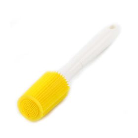 Silicone Cleaning Bottle Brush Silica Gel Cleaning Brush Bottle Cup Cleaning Brush for Glass Cup Thermos Coffee Mug Long Handle Dishwashing Tool - bla