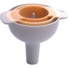 4-in-1 Funnel Plastic Multi-Purpose Large Diameter Filter Funnel Oil Funnel Kitchenware - orange