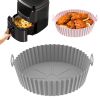 1/2pcs Air Fryer Silicone Pot; Reusable Air Fryer Liners; Silicone Air Fryer Basket; Food Safe Air Fryer Accessories - Pink + Gray