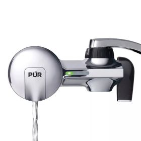 Faucet Horizontal Mount Water Filtration System Chrome - silver