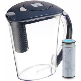 Water Filter 10-Cup Stream Rapids Water Pitcher Dispenser - Gray - Gray