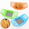 Potato Cutter Stainless Steel Potato Cutting Tool French Fry Cutter Cooking Kitchen Gadget - blue cutter