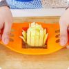 Potato Cutter Stainless Steel Potato Cutting Tool French Fry Cutter Cooking Kitchen Gadget - orange cutter