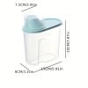 1pc 1.9L Kitchen Cereals Jar; Kitchen Storage Box; Airtight Food Storage Containers; Kitchen Supplies - Green