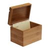 Oceanstar Bamboo Recipe Box with Divider - RB1408