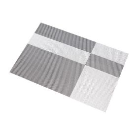 Thickened Non Washable Children's Anti-skid Meal Mat (Option: Black And White Grid-4pcs)